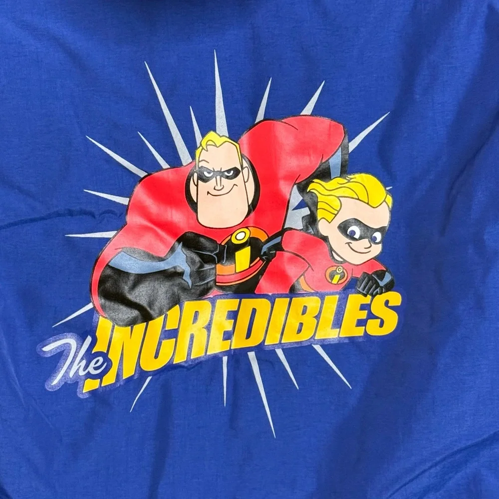 Disney Store Exclusive The Incredibles Zip Up Jacket Kids Size 7/8 Blue Yellow